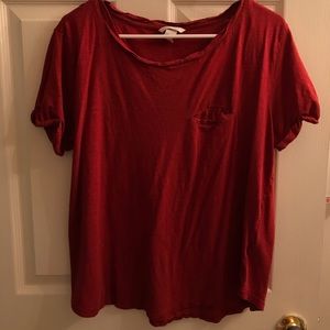Orange, short sleeved top
